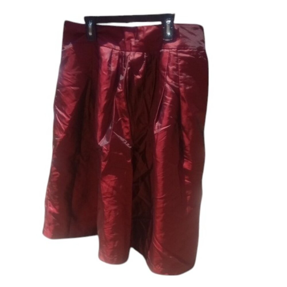 Worthington | Elegant Burgundy Women's Skirt | sz 10 | 16" waist
